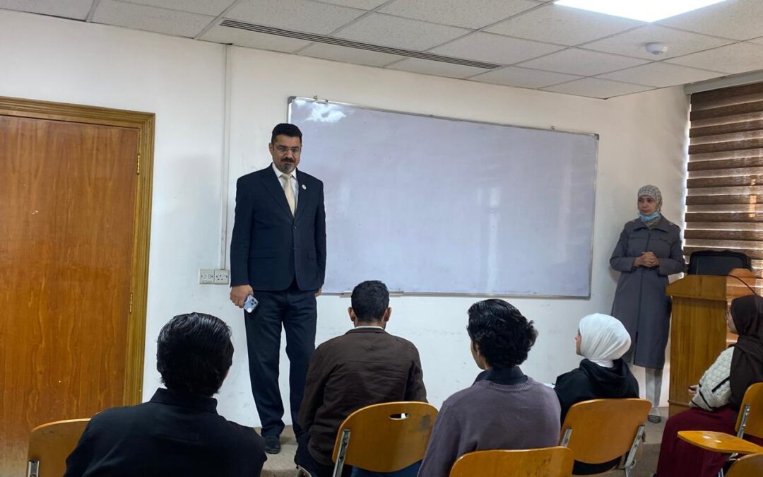جولة تفقدية لعميد كلية الهندسة للاطلاع على قاعات الطلبة واحتياجاتهم